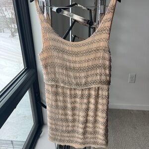 Alice & Olivia Silk beaded minidress 0 runs small!
